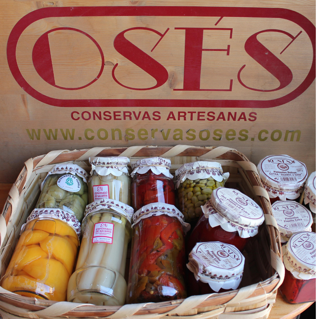 Cesta de conservas artesanas de Conservas Osés — Sesma, Navarra
